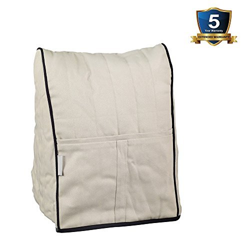 Mixer Cover for Kitchenaid, DustProof Bag with A Large Storage Pocket, Easy to Store Accessories Cookbook, Design for All KitchenAid Stand Mixer, 100% Cotton and Quality Guarantee.