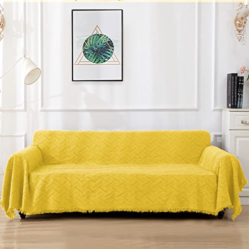 Rose Home Fashion Geometrical Sofa Cover, Couch Cover, Couch Covers For 3 Cushion Couch, Couch Covers For Sofa, Sofa Covers For Living Room, Couch Covers For Dogs, Couch Protector(X-Large:yellow) #TOP6