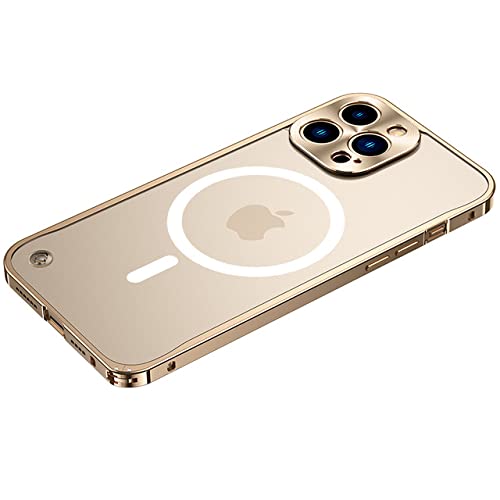 Coque en Aluminium de Luxe pour iPhone 14 Pro Max et 13 Acrylique Mat Châssis Premium