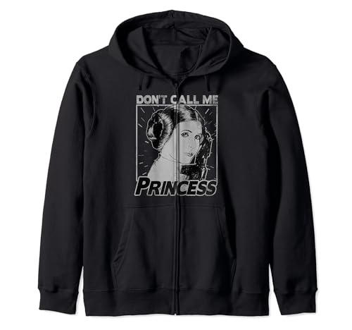 Image of Star Wars Princess Leia Don't Call Me Princess Portrait Zip Hoodie