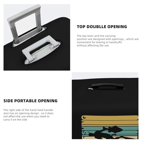 Spearfishing Travel Luggage Cover Suitcase Protector Fits 18-21 Inch Case(Black,S)3