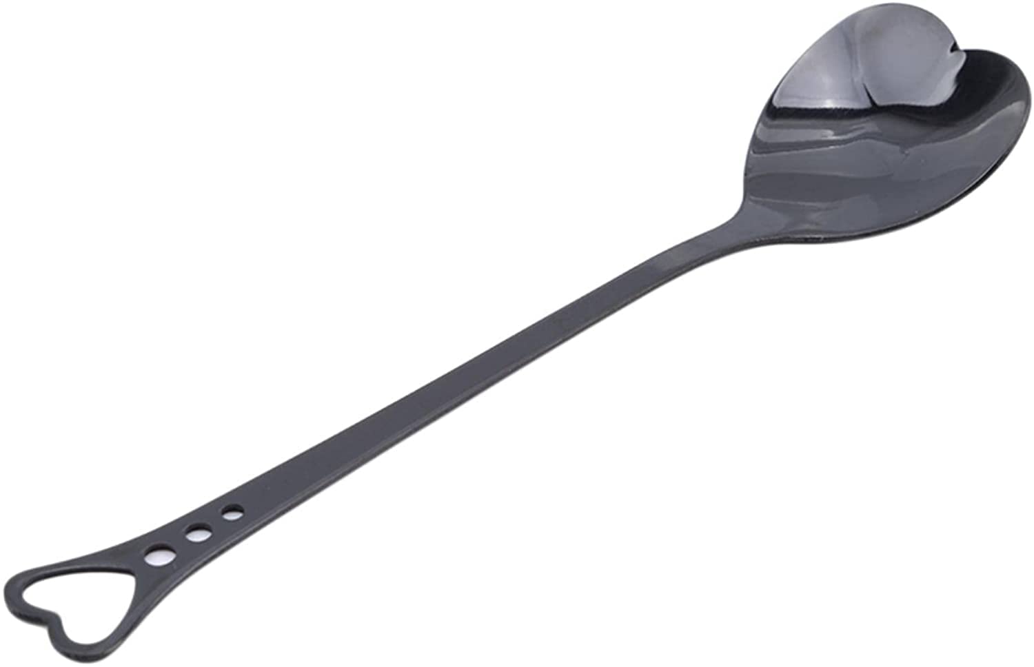 Löffel Restaurants 1 stück Herzförmige Edelstahllöffel Kaffee Tee Löffel Dessert Esslöffel Hause(Silver)