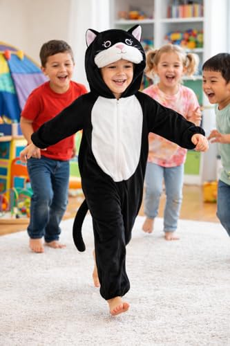 Image of Raj Costume Animal Fancy Dress Costume for Boys & Girls | Hooded Full Body Wildlife Zoo Animal Jumpsuit | Soft Costume for School Function, Fancy Dress, Halloween, Birthday, Cosplay & Role Play