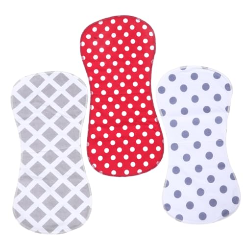 3Pcs Baby Burp Cloths Set 100% Cotton Newborn Nursing Towels Soft Absorbent Burping Towels for Infants for Feeding and Spit-Up Care Random Style