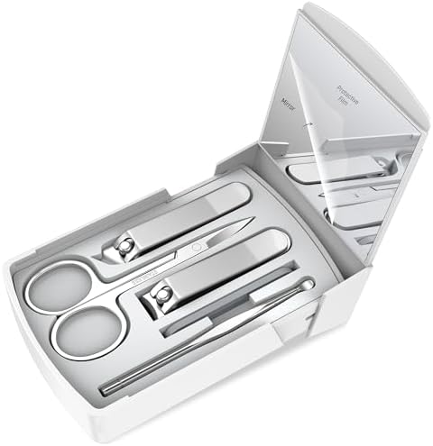 Azonee Stainless Steel Nail Clipper Kit, Personal Nail Care Tool ...
