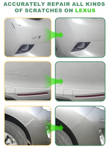 Image of 1J7 Atomic Silver Touch Up Paint for Lexus, Color Accurate Car Paint Scratch Repair Pen, Quick & Easy Fix Automotive Chips and Nicks