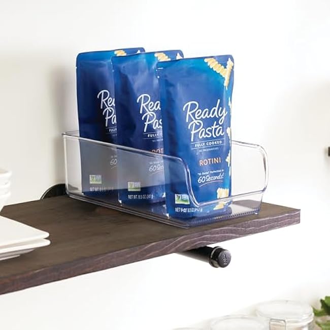 InterDesign iDesign Pantry Bin for Kitchen or Cabinet Storage - Set of 4 - Clear