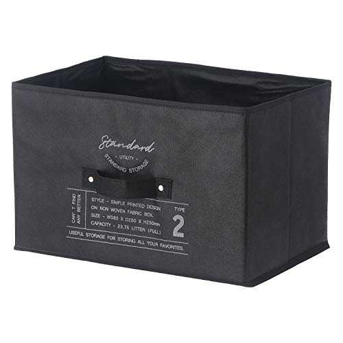 不二貿易 収納ボックス ブラック 幅38×奥行25×高さ25cm インナーボックス スタンダード 65282