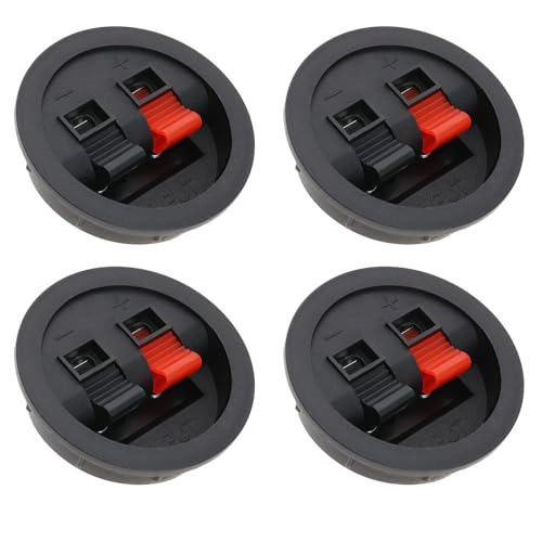 4 Pezzi Clip Per Altoparlanti Rotondi WP2-9 Clip A Molla Rotonda Terminali Per Audio Per Subwoofer Per Auto Connettori Per Cavi Per Morsettiere