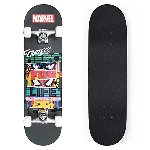 Skateboard en bois 79 cm Marvel Fearless avec axe aluminium robuste