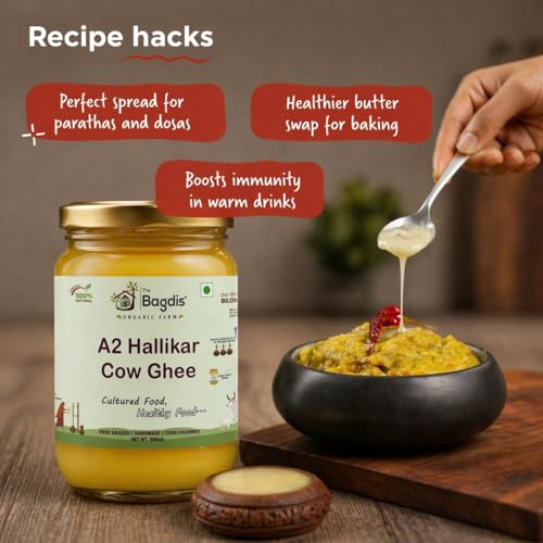 Image of The Bagdi's Hallikar A2 Desi Cow Ghee Vedic Bilona Method | Pure & Natural Ghee Steel Can 5L