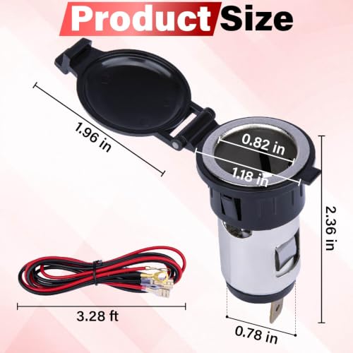 Image of 2 PCS Car Cigarette Lighter Socket, Cigarette Lighter Replacement