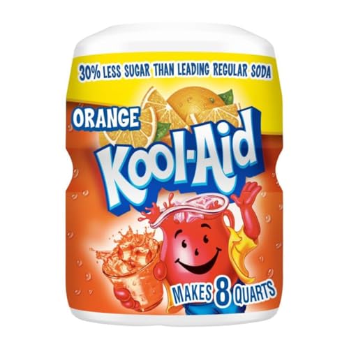 Image of Kool-Aid Sugar-Sweetened, Orange, Artificially Flavored Powdered Soft Drink Mix,19 OZ Canister