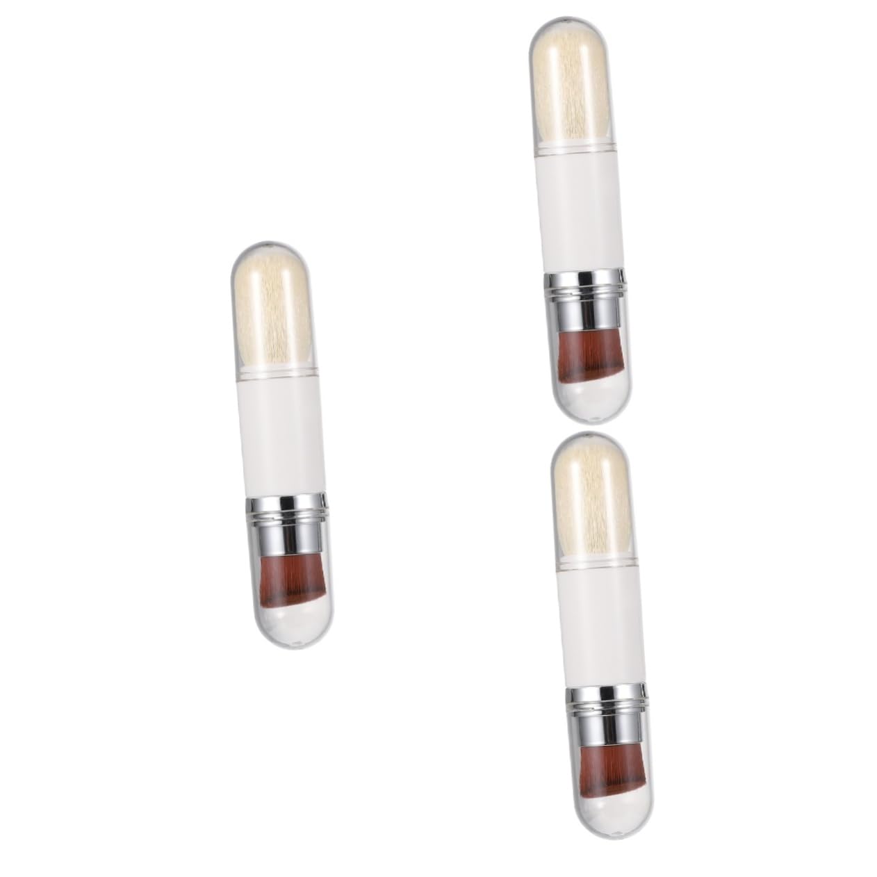 POPETPOP 3pezzi Pennello Telescopico Per Make-up Spazzola Fondotinta e Cipria Facile Da Pulire e Manutenere Strumento Versatile Per Appassionati Di Trucco Per Risultati Ottimali e Duraturi