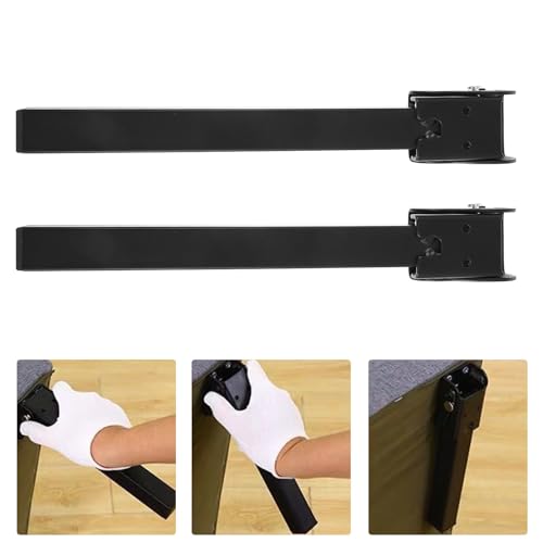 Patas para somier plegables de acero negro, soluciona la falta de estabilidad en sofá cama 8