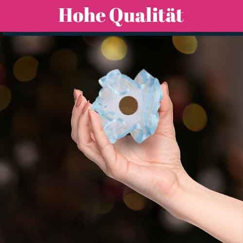 Manguito de tul para niños con cinta de raso para velas de bautizo y comunión con diámetro de 3-6 cm (azul)