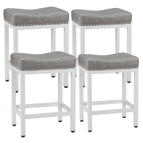 Sweetcrispy Bar Stools Set of 4, 24 Inch Counter Height