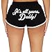 Wild Bobby It's All Yours, Daddy! Cute White Bridal Shower, Bachelorette Party, Newlywed, Gift for Wife Women's Cotton Athletic Booty Shorts, Black, 2X-Large