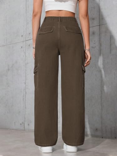 Image of Tagas Women Cargo Jeans | Women,s Cargos-Pants | (Women's) Denim Cargo's Pants || Cargo,s for Woman || Oversized-Jeans for Woman's || Loose Jeans Pant for Woman,s
