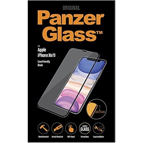 PanzerGlass - iPhone XR/11, Black (Case Friendly) Cover