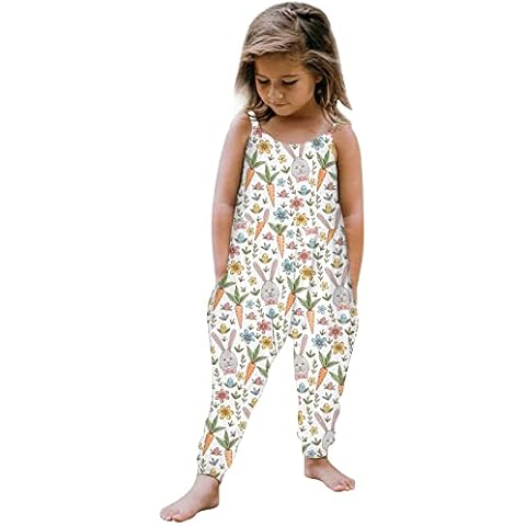 Generic Toddler Bunny Print Overalls Cover