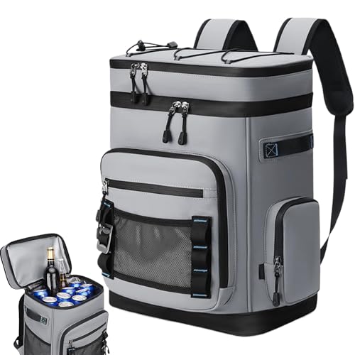 Mochila enfriadora aislada a prueba de fugas – 30 L bolsa de libros aislada, bolsa de almacenamiento de almuerzo impermeable para picnic, trabajo, compras, senderismo, camping, pesca al aire libre