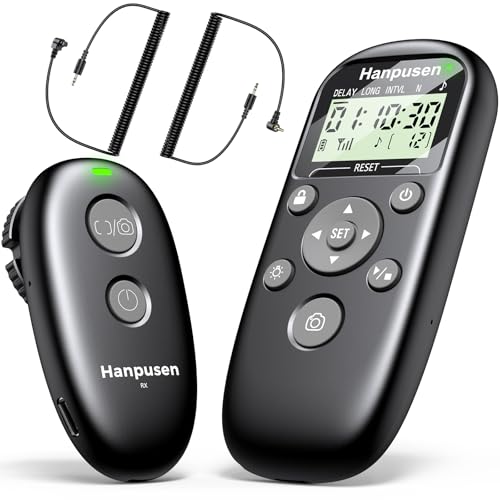 Rechargeable Wireless Intervalometer Shutter Release for Canon Cameras - Time-Lapse, Star Trails, Interval & Bulb Exposure Remote with OLED Display for Canon R50 V/R6 Mark II/T7/R100/R8/R7/R6/R5/R10
