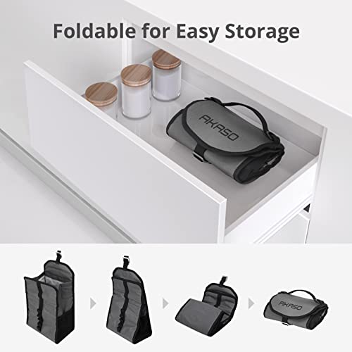 Image of AKASO Insulated Cooler Lunch Bag Packable Lunch Box 12 Can Cooler Bag with Adjustable Shoulder Strap for Office Picnic, Light Gray