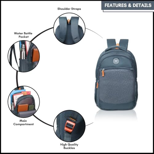 Image of Priority 19 Inch PU College Backpack For Boys & Girls | Casual Backpack For Unisex | Office Backpack For Men & Women