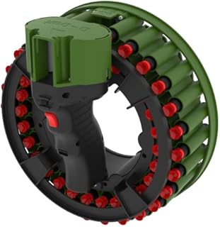 D-DART Twin-Tornado Blaster -- Fully Automatic Motorized and Rapid Fire Blaster Toy -- 56 Darts – Compatible with Most Darts on The Market -- for Kids, Teens and Adults