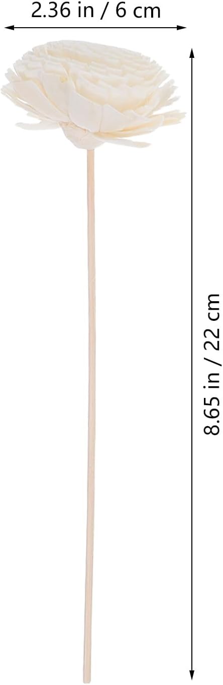 Ipetboom 12Pcs Sola Flower Reed Diffuser Sticks, Fragrance Oil Sticks 8.7"
