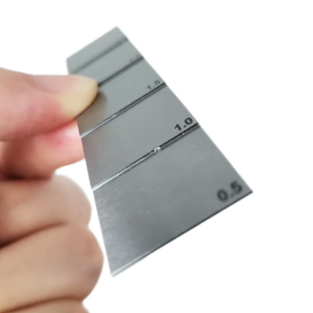 YFYIQI 5 Step Calibration Block Ultrasonic Thickness Gauge Calibration Test Block 0.5mm 1.0mm 1.5mm 2.0mm 2.5mm 1018 Steel
