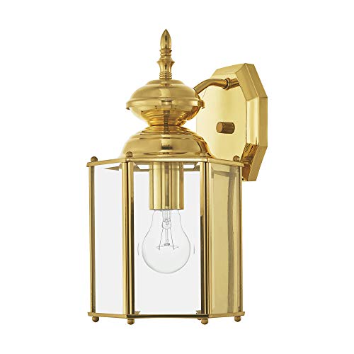 Image of Livex Lighting 2007-02 Outdoor Wall Lantern, Polished Brass