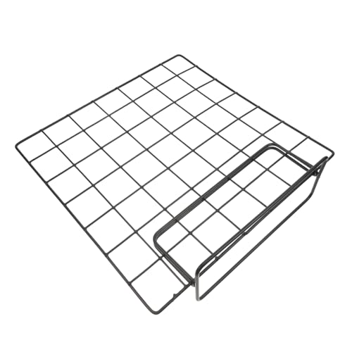 MAGICLULU Wire Grid Display Stand with Large Base 35x35cm Black Metal Grid Panel Organizer Rack for Tabletop Photo Jewelry Earring Display for Market Stalls and Exhibitions 2pcs Set