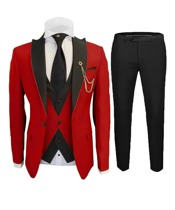Groom Suits for Wedding Mens Stylish Prom Tuxedo Suit 3 Piece Set Formal Dinner Jacket Party Dress Outfits JXZ079
