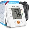 Portable-Small Blood-Pressure Monitors for Home-Use – White Travel BP Machine Blood Pressure Cuff Automatic Arm High Blood Pressure Monitors for Adult with Large Screen Voice Broadcast, angel wish