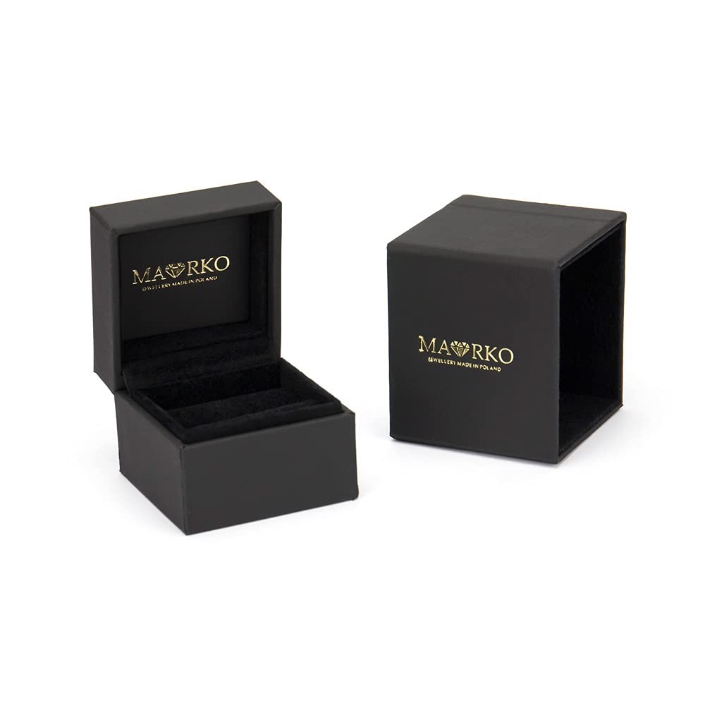 MARKO Ehering Damen Gold 585 Echtgold – Memoire Ring mit Labor Diamanten – 14 Karat Goldring Damen, Diamantring rundum, Goldschmuck