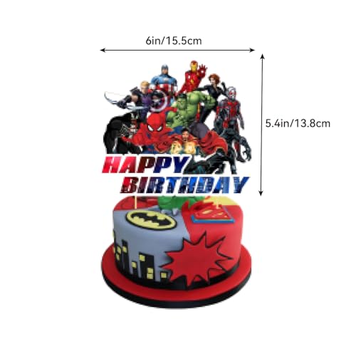 Xinbalulu OP855414 25Pcs Superhero Cake Topper Superhero Themed Cupcake Topper Birthday Decorations thumb #3