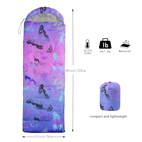 Image of QOOMO Camping Sleeping Bags,3 Season Warm & Cool Weather,Lightweight,Waterproof Sleeping Bags for Adults & Kids,Traveling,and Outdoors,Camping Gear Equipment