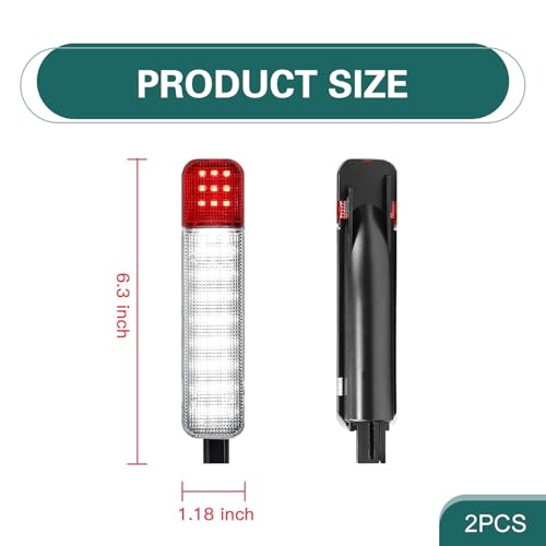 2 luces LED para panel de puerta de auto, blanco miniatura 2