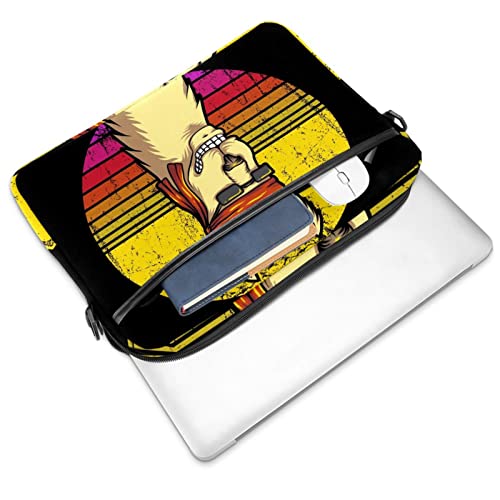 Funda de portátil de 13 a 14.5 pulgadas impermeable con correa bandolera antichoque de llama 2