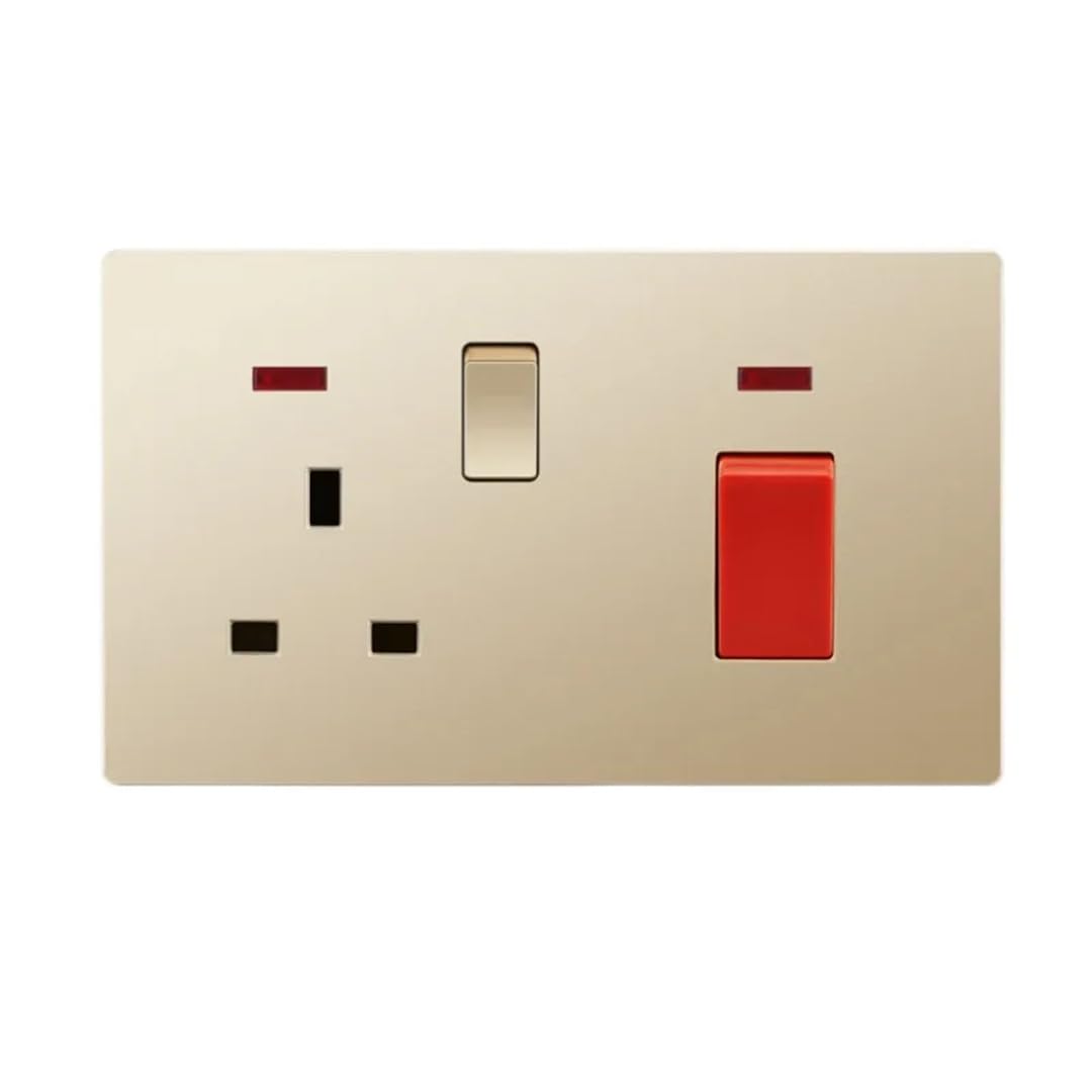Prise De Courant Murale USB Standard 13A, 220V, Double Prise Universelle À 6 Trous Avec Port De Chargement USB 2,1A 2gang13A