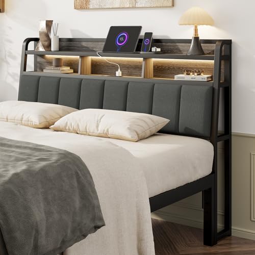 Lefurture Queen Headboard Only with Storage,...