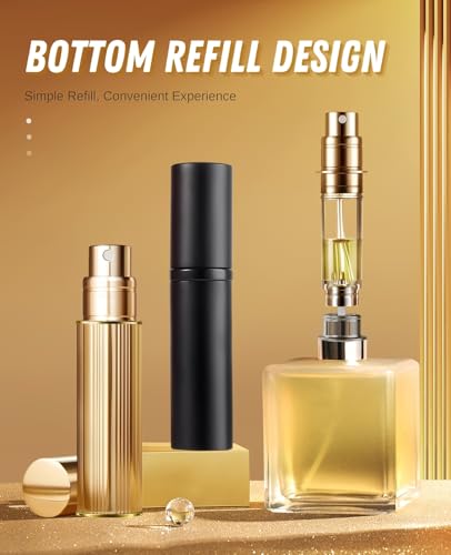 ASADAYS Perfume Atomiser Refillable - 10ml Portable Travel Spray Bottle, Leak Proof Mini Size Perfume Atomizer Bottom Filling, Cologne Dispenser with Men and Women - Image 4