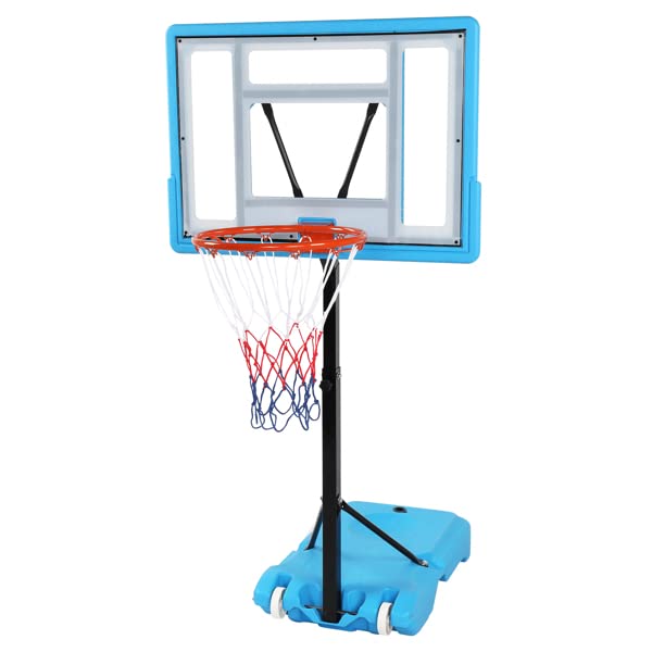 Portable Basketball Hoops & Goal Outdoor Basketball Equipment Height Adjustable Height Adjustment: 1.15m to 1.35m Easy to Assemble Strong and Stable