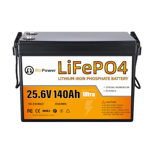 Image of 24V 140Ah Lithium LiFePO4 B attery,100A BMS,Max.3584Wh Energy Capacity | 5000+ Deep Cycles,for Solar System Back-up Power,Off-grid Applications,RV,Trolling Motor etc.