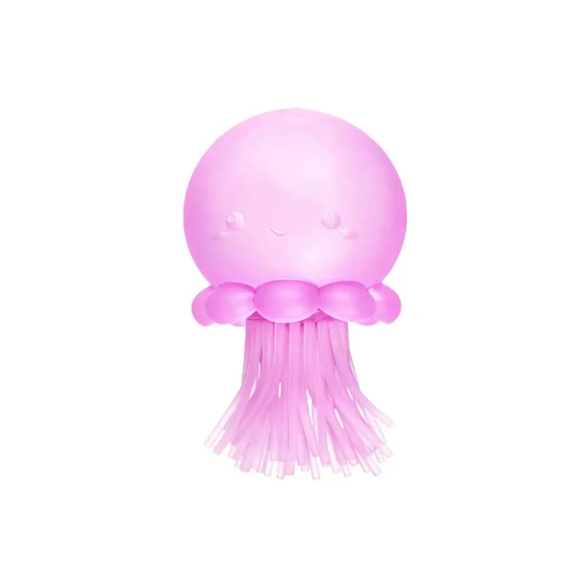 Jellyfish Squishy Toys Glitter Squishy Ball Soft TPR Squeeze Ball with Wiggly Tentacles Jellyfish Squishy Toy Sensory Fidget Toys for Travel Party Filler (pink)