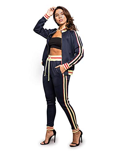 Women's 2 Piece Tracksuit Set - Long Sleeve Sweatshirts and Sweat Pants2