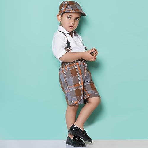 Image of AJ DEZINES Kids Clothing Shirt Short Set For Boys