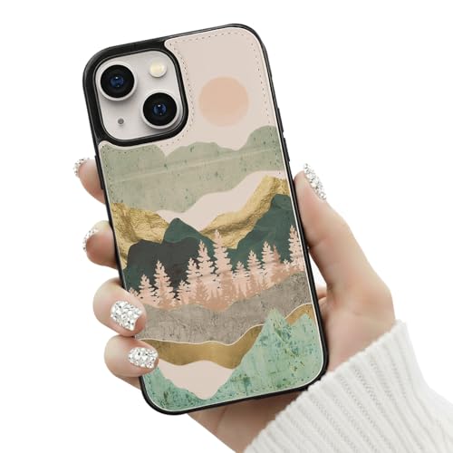 Étui portefeuille iPhone 15 magnétique avec béquille et porte-carte femme 6,1 pouces